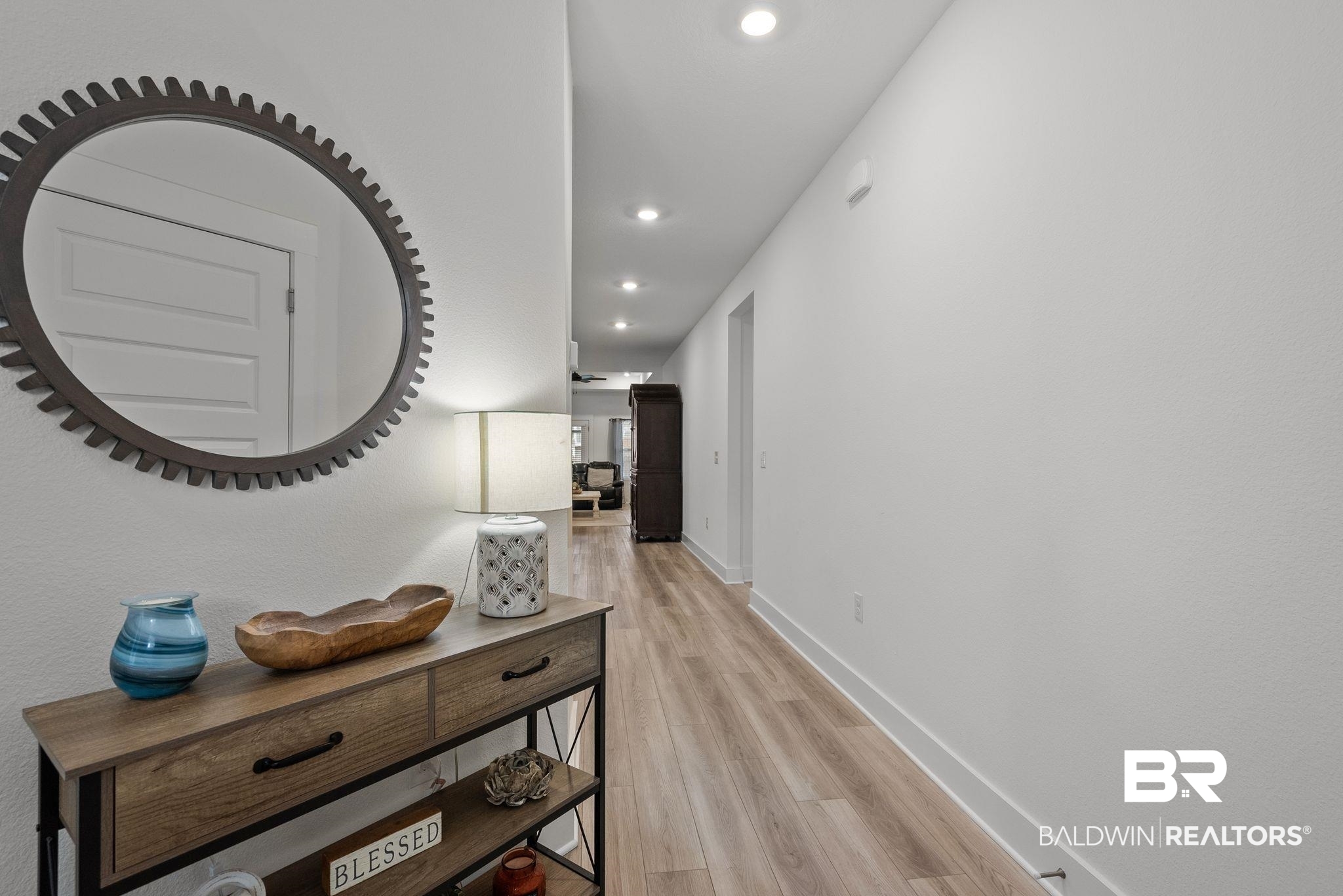 9899 Willet Way Foley, AL 36535 - Photo 4 of 37 Hallway featuring wood-finish flooring and recessed lighting