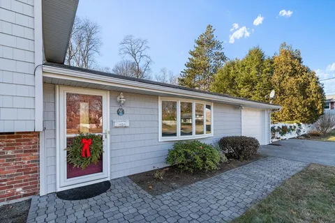 a view of a door in front of a house