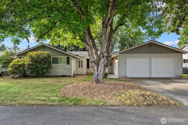 a house with trees in the background