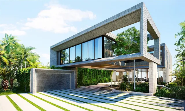 a porch with seating space