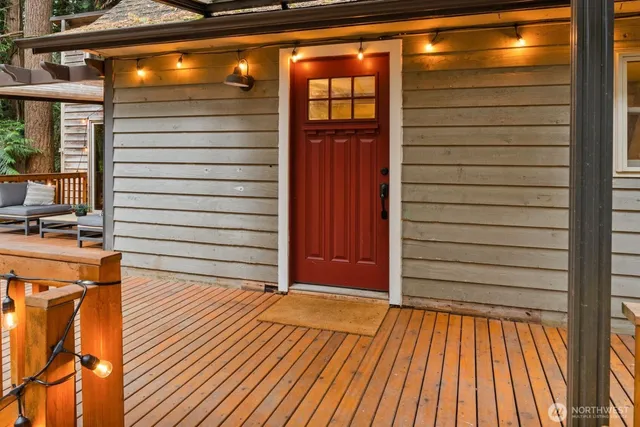 a view of front door of house