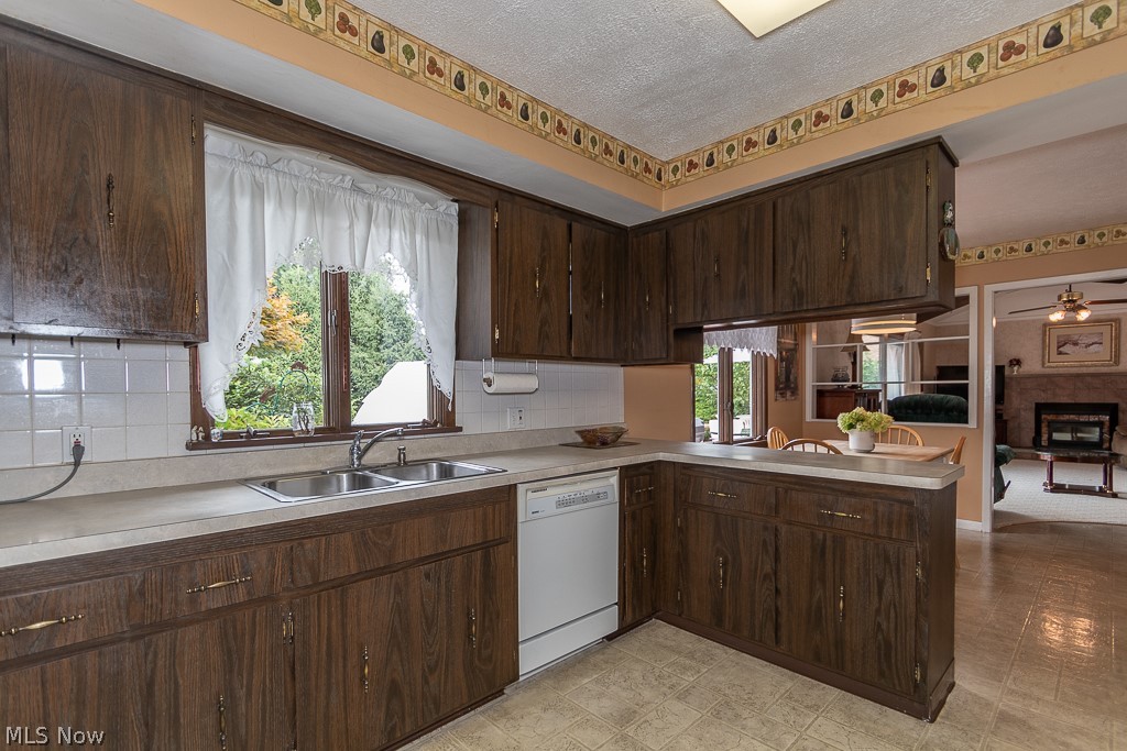 Kitchen with plenty of counter top and cabinets
