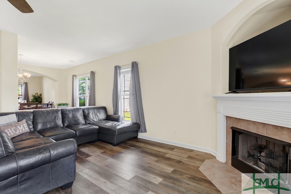 118 Lake House Road Pooler, GA 31322 - Photo 11 of 49 2nd Living room / Den with Gas Fire Place