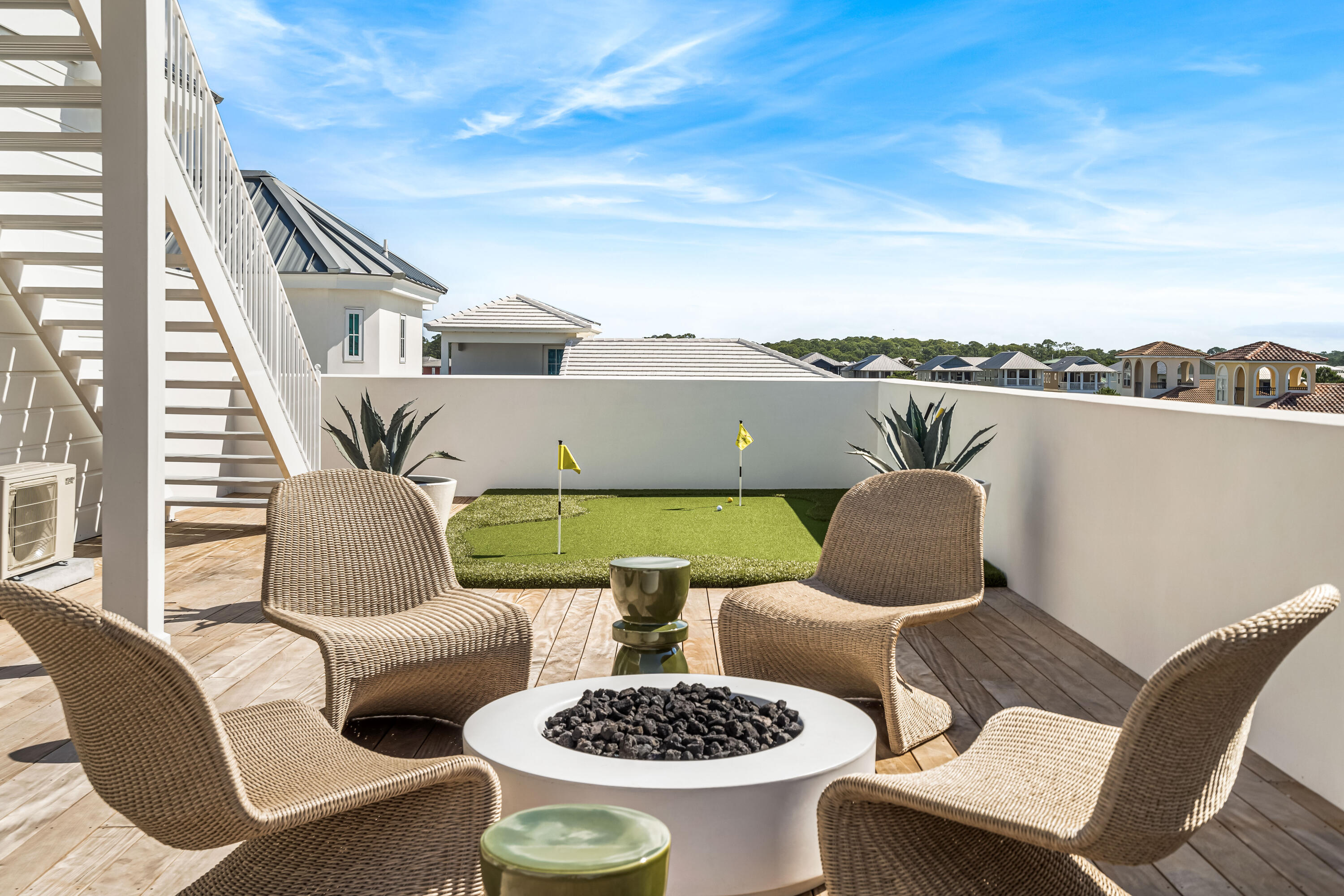 Lot 14 Elysee Ct Inlet Beach Inlet Beach, FL 32461 - Photo 11 of 50 a balcony with table and chairs