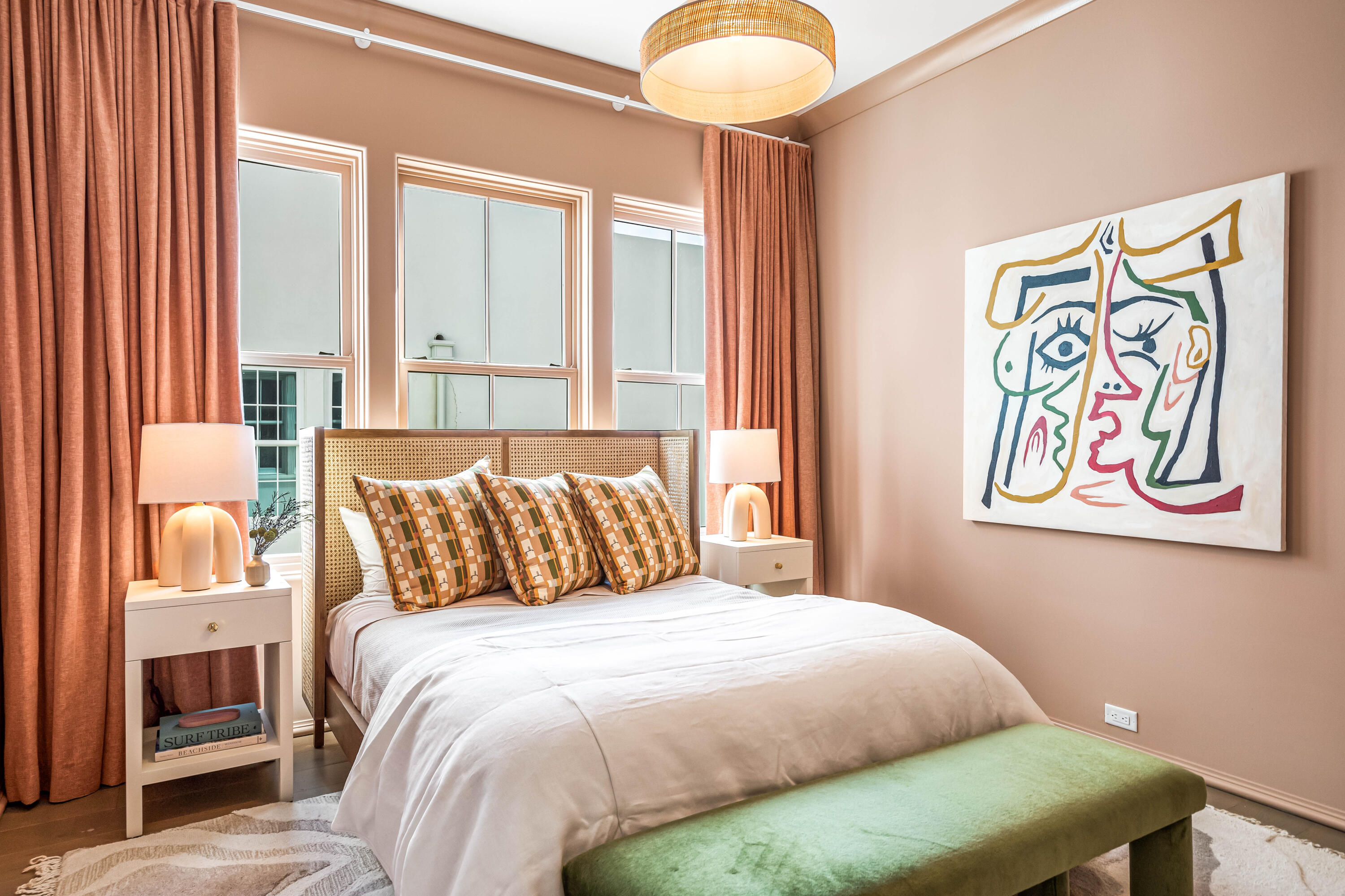 Lot 14 Elysee Ct Inlet Beach Inlet Beach, FL 32461 - Photo 45 of 50 a bedroom with a bed and a painting on the wall