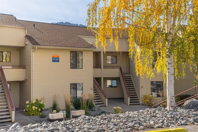 a view of a lake with a mountain in the background