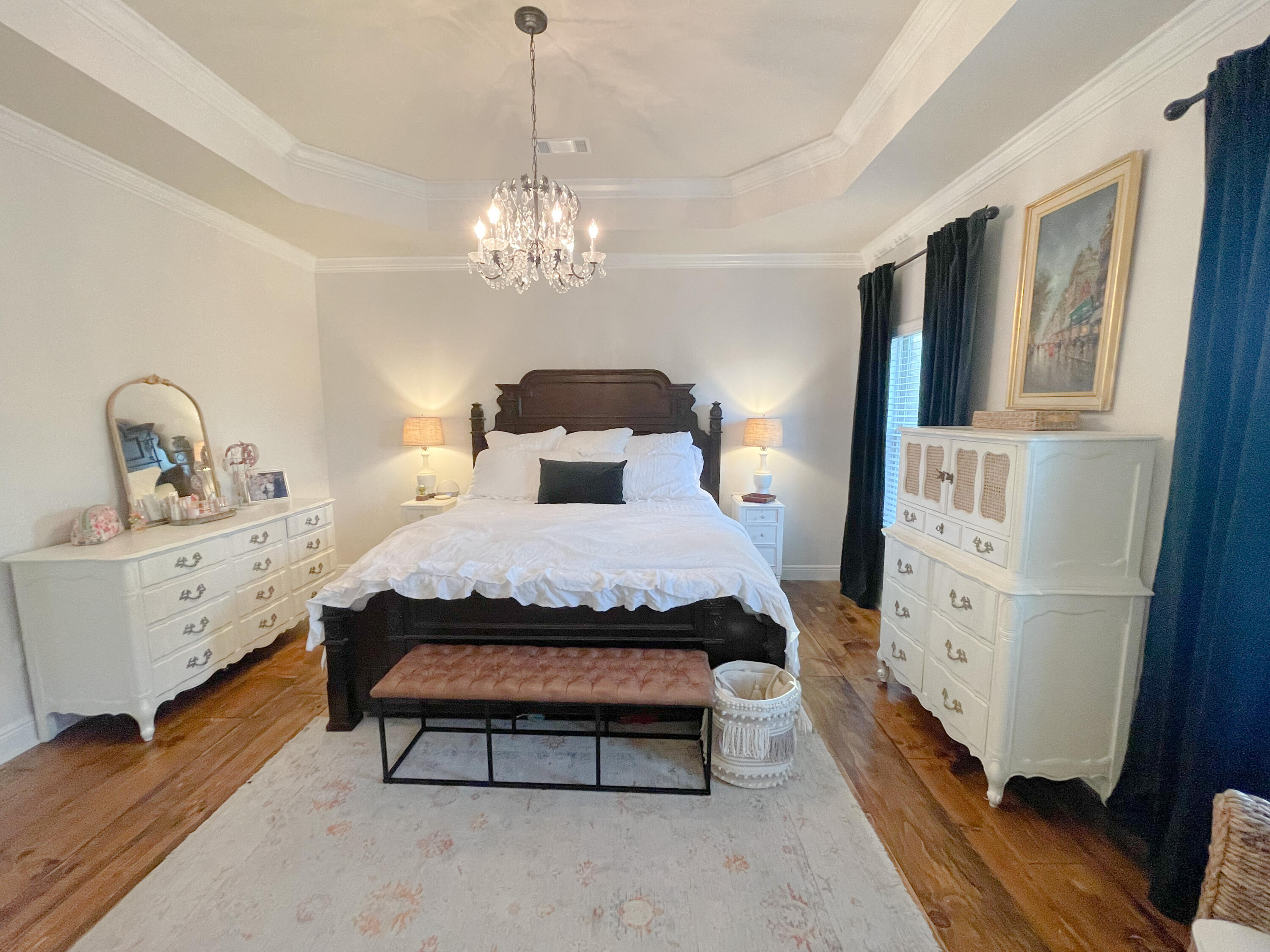 3362 Citrine Circle Crestview, FL 32539 - Photo 5 of 24 a spacious bedroom with a bed and a chandelier
