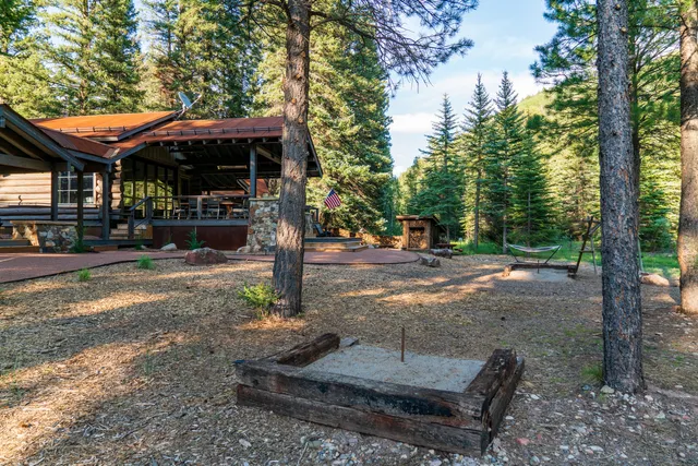 a view of a park with tree s