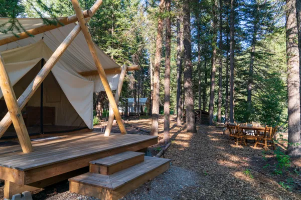 a view of outdoor space yard deck patio and outdoor seating