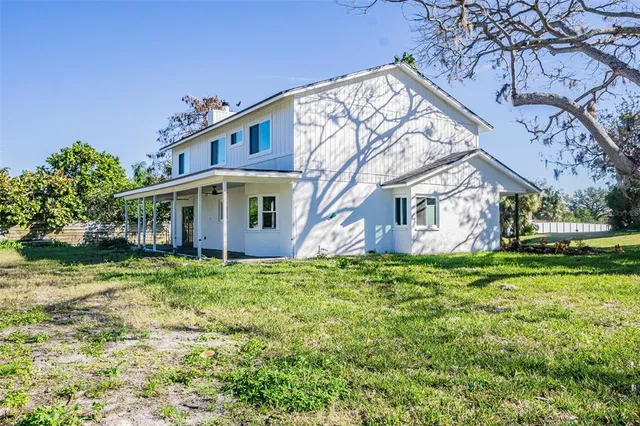 a house view with a garden space