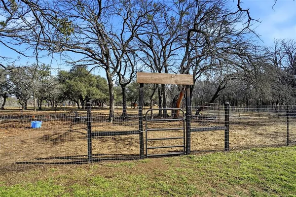 a view of a park with trees