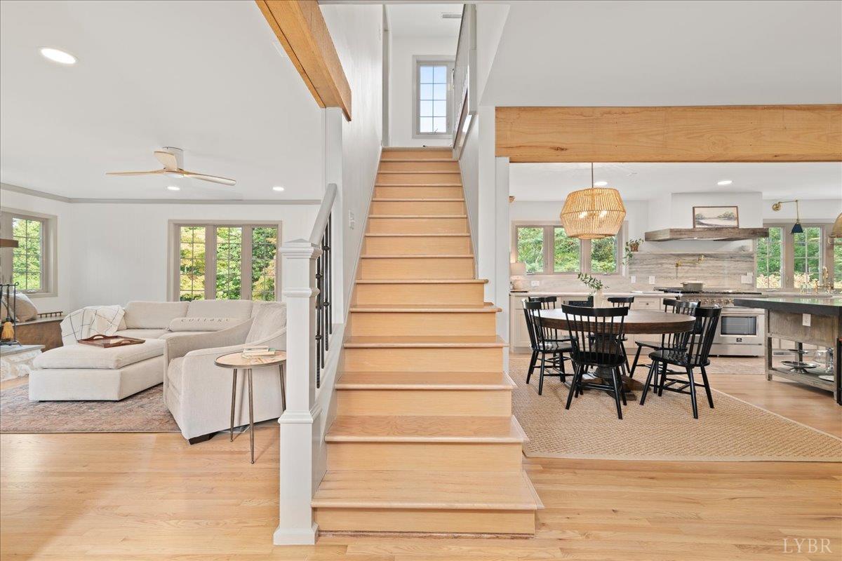 181 Mobley Mountain Road Amherst, VA 24521 - Photo 12 of 98 a view of a dining room with furniture window and wooden floor