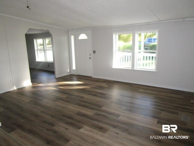 14791 Raber Road Summerdale, AL 36580 - Photo 5 of 21 Entryway with dark hardwood / wood-style flooring and a wealth of natural light