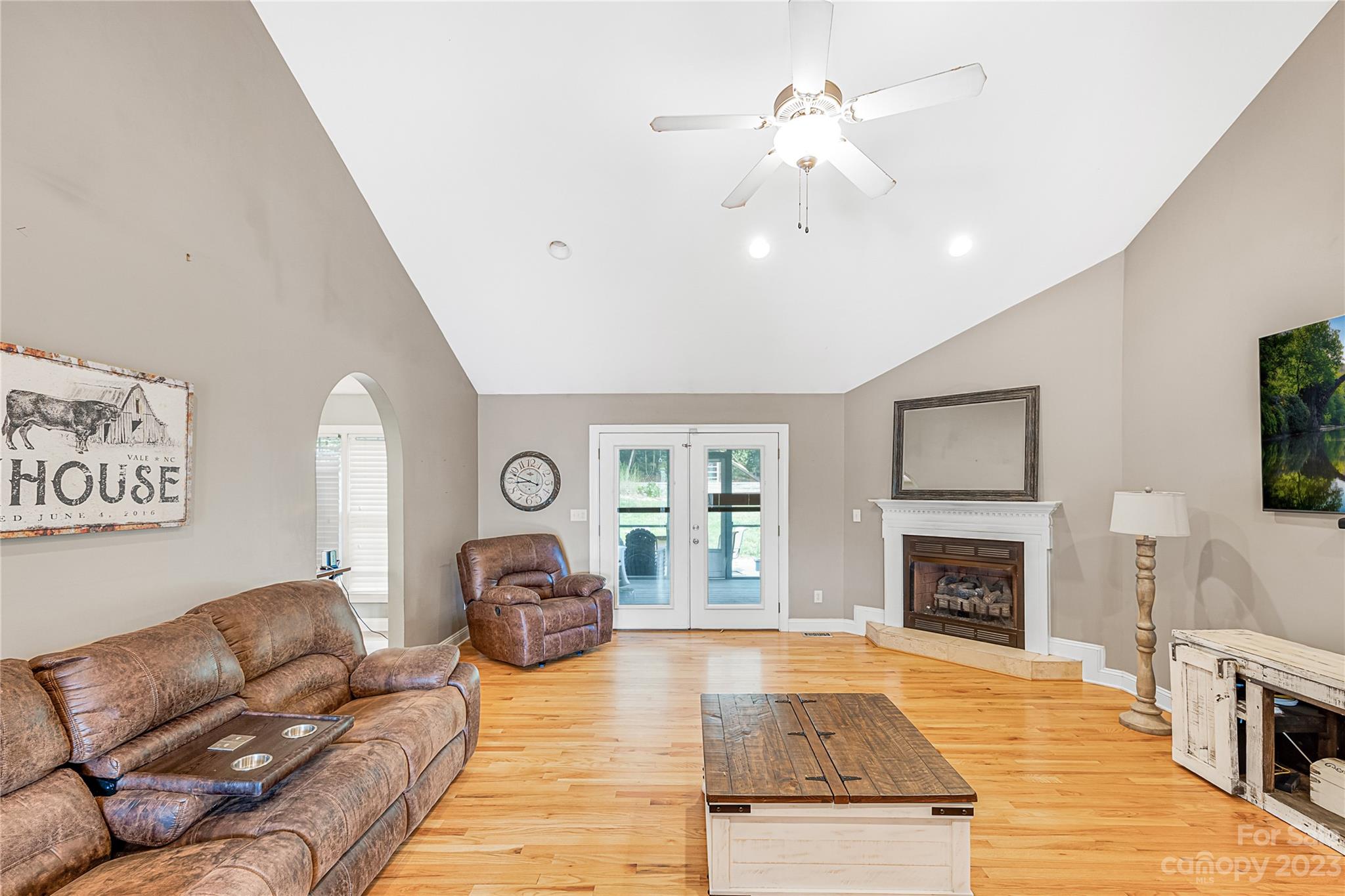 1463 Brookstone Drive Hickory, NC 28602 - Photo 3 of 40 a living room with furniture and a fireplace
