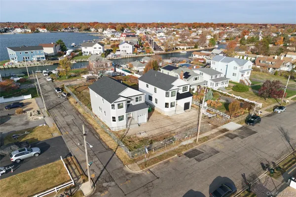 an aerial view of a city