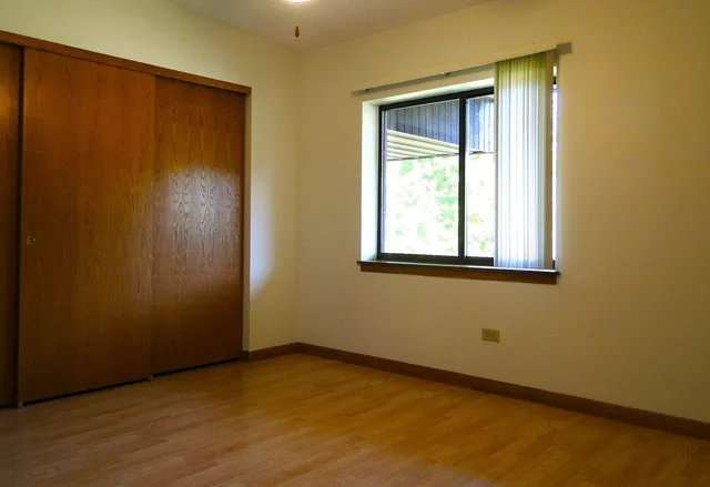 an empty room with a window