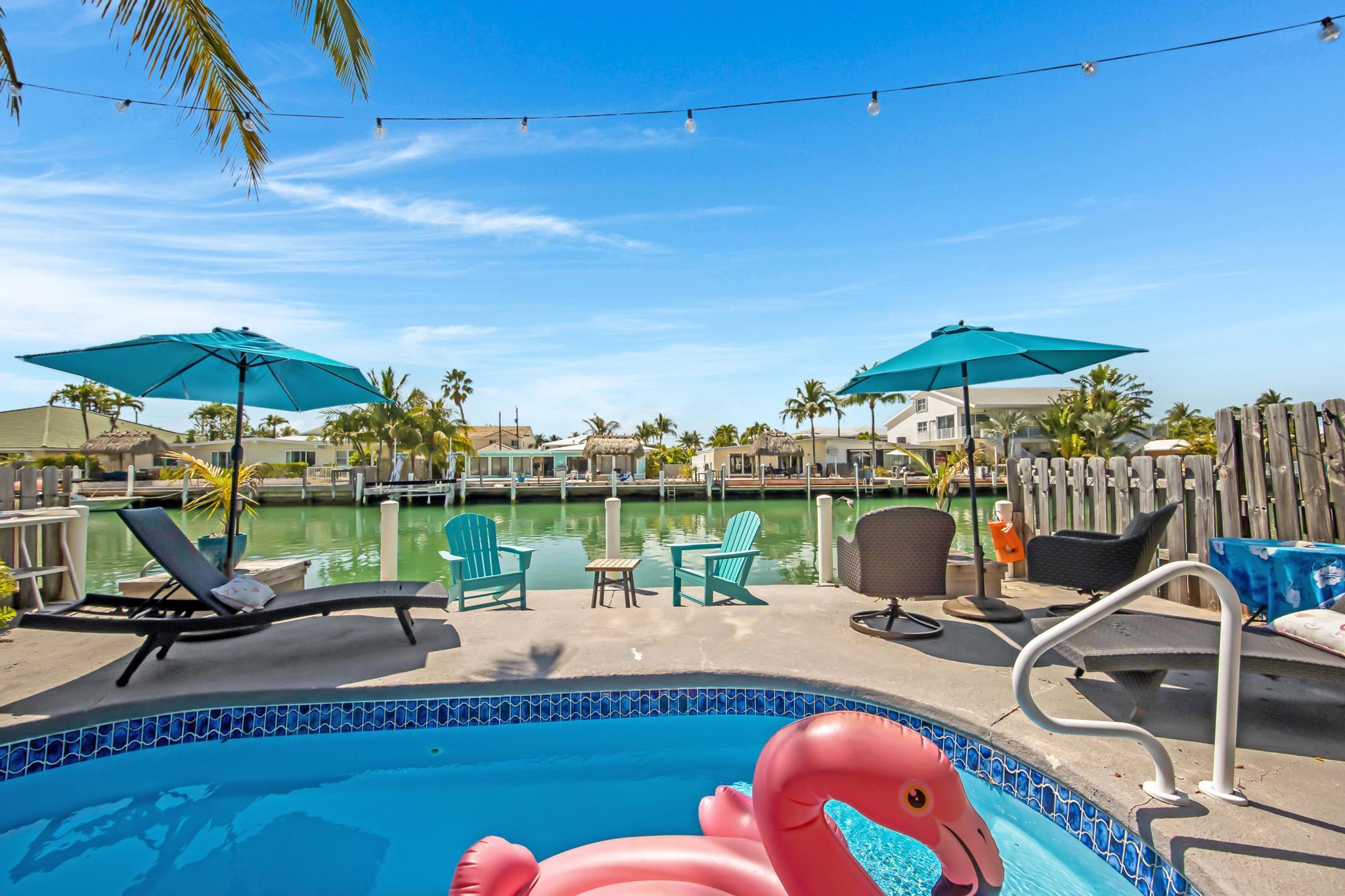 351 8th Street Key Colony Beach, FL 33051 - Photo 31 of 38 a view of a swimming pool with a patio