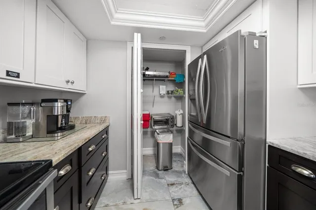 a view of a building with a balcony