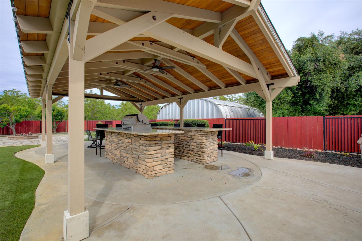 1054 Townhill Road Oakdale, CA 95361 - Photo 46 of 60 a view of a backyard with table and chairs
