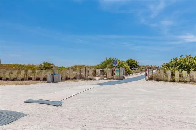 a view of street with sitting area