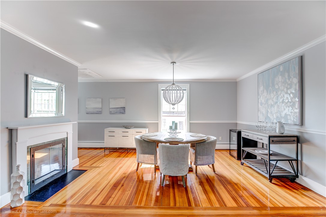 32 Catherine Street, Unit B Newport, RI 02840 - Photo 7 of 32 Dining Room with Gas Fireplace