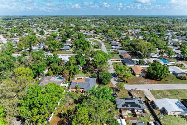 an aerial view of multiple house