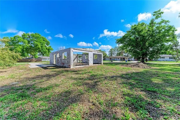 a house view with a garden space