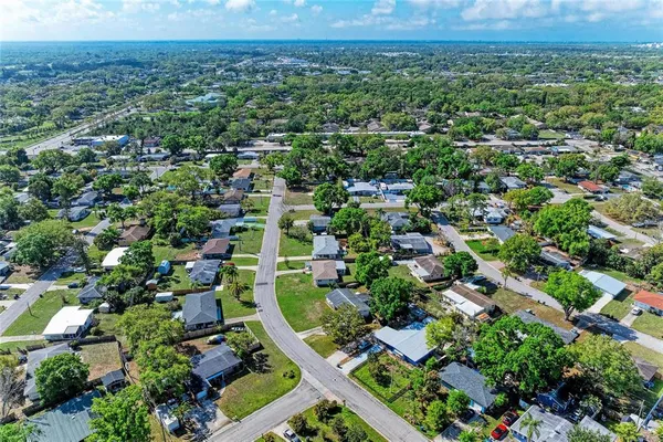 an aerial view of multiple house