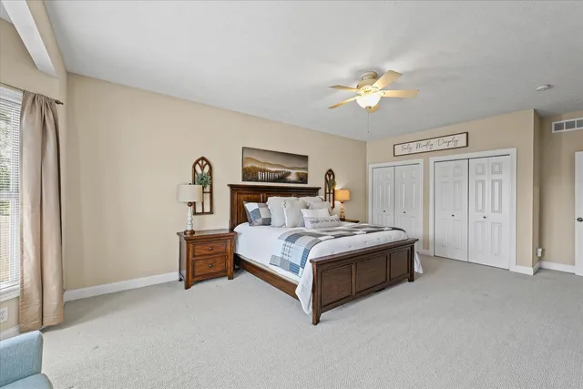 a workspace with furniture and a window