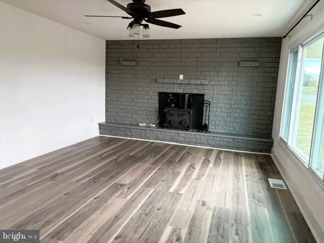 a view of wooden floor in a room