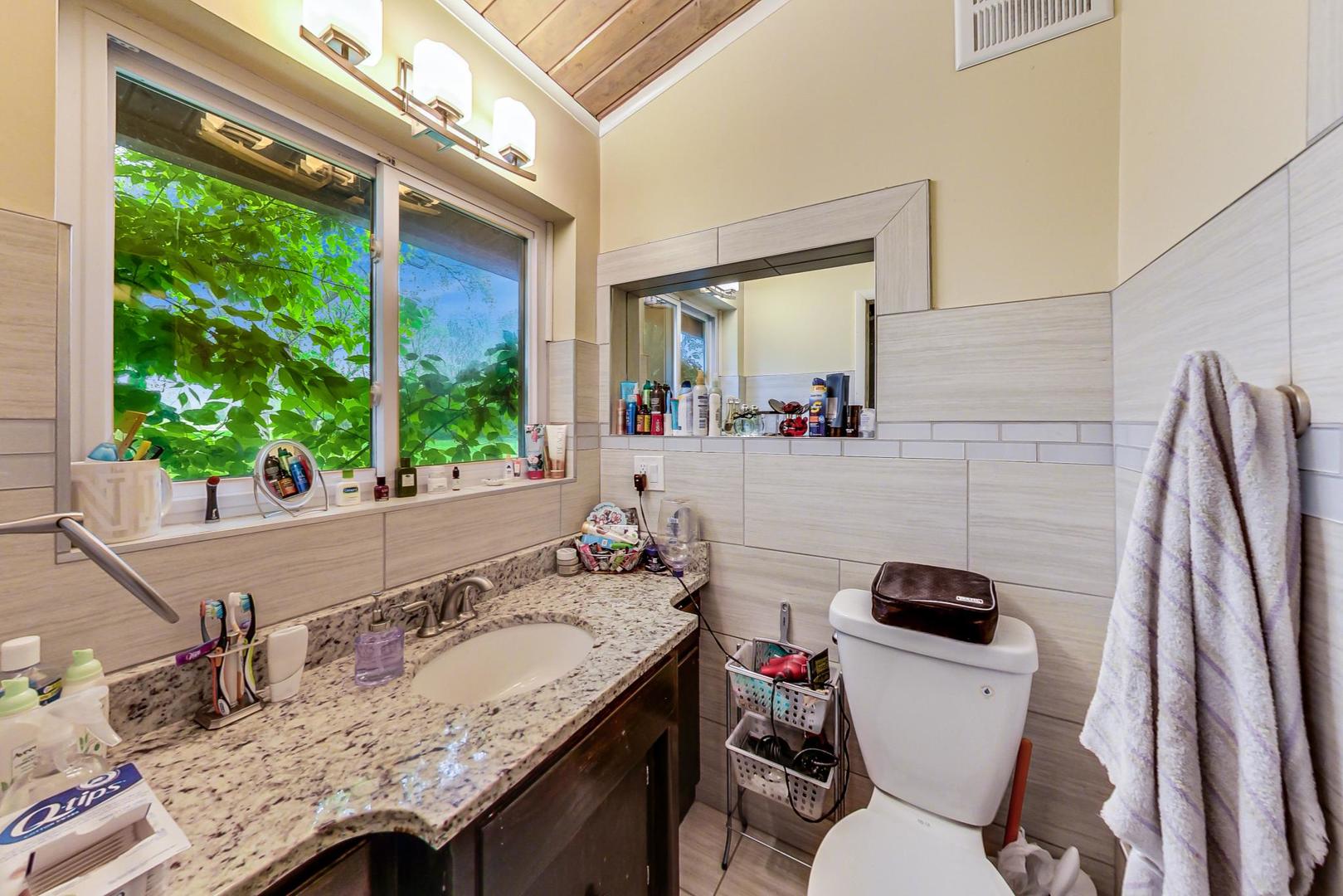 12410 South McCarthy Road Palos Park, IL 60464 - Photo 9 of 16 a bathroom with a granite countertop toilet sink and mirror