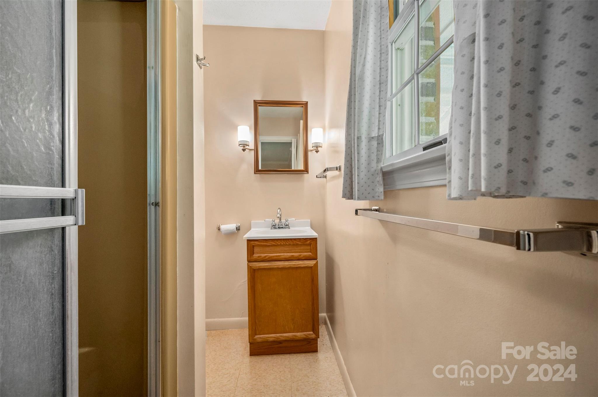 280 Dug Hill Road Landrum, SC 29356 - Photo 25 of 45 a bathroom with a sink and a mirror
