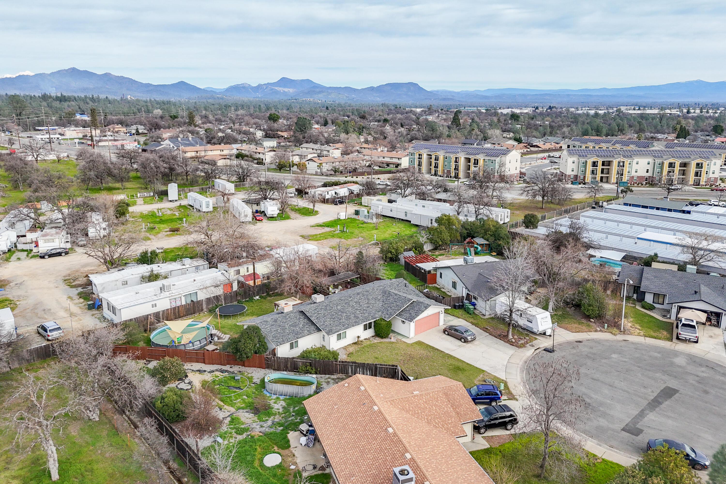 1070 Dara Court Redding, CA 96003 - Photo 60 of 66 an aerial view of residential houses with outdoor space