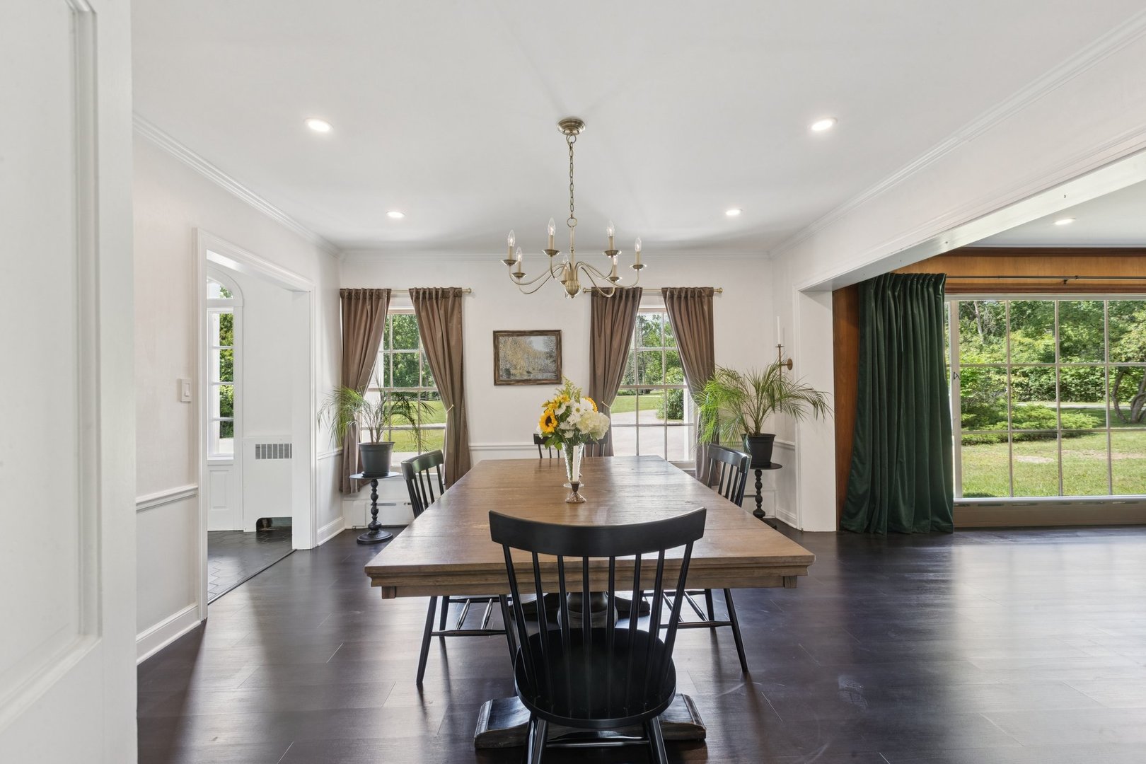 60 Ridge Road Barrington Hills, IL 60010 - Photo 13 of 70 a view of a dining room with furniture window and wooden floor