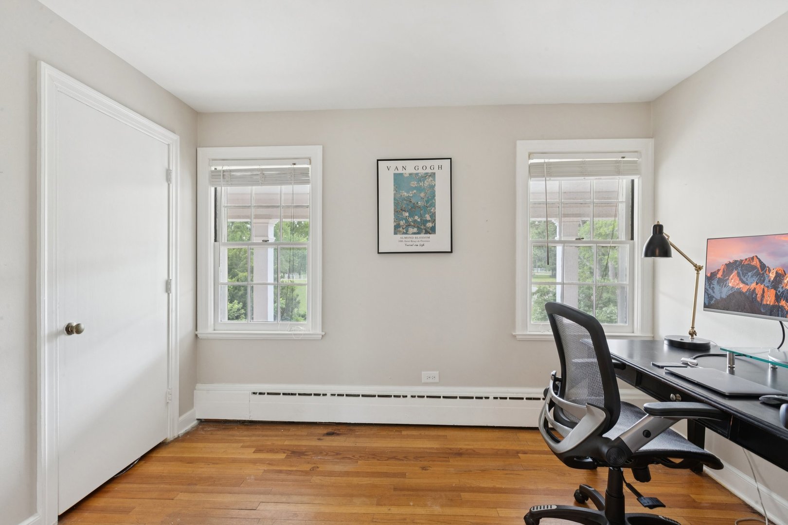 60 Ridge Road Barrington Hills, IL 60010 - Photo 42 of 70 a view of workspace with wooden floor and windows