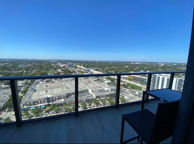 a view of city from a balcony