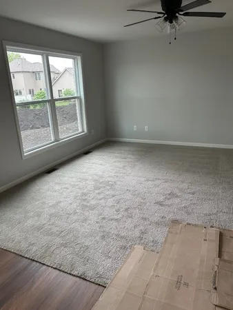 an empty room with a window