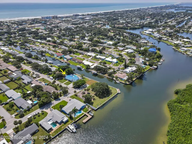 an aerial view of multiple house