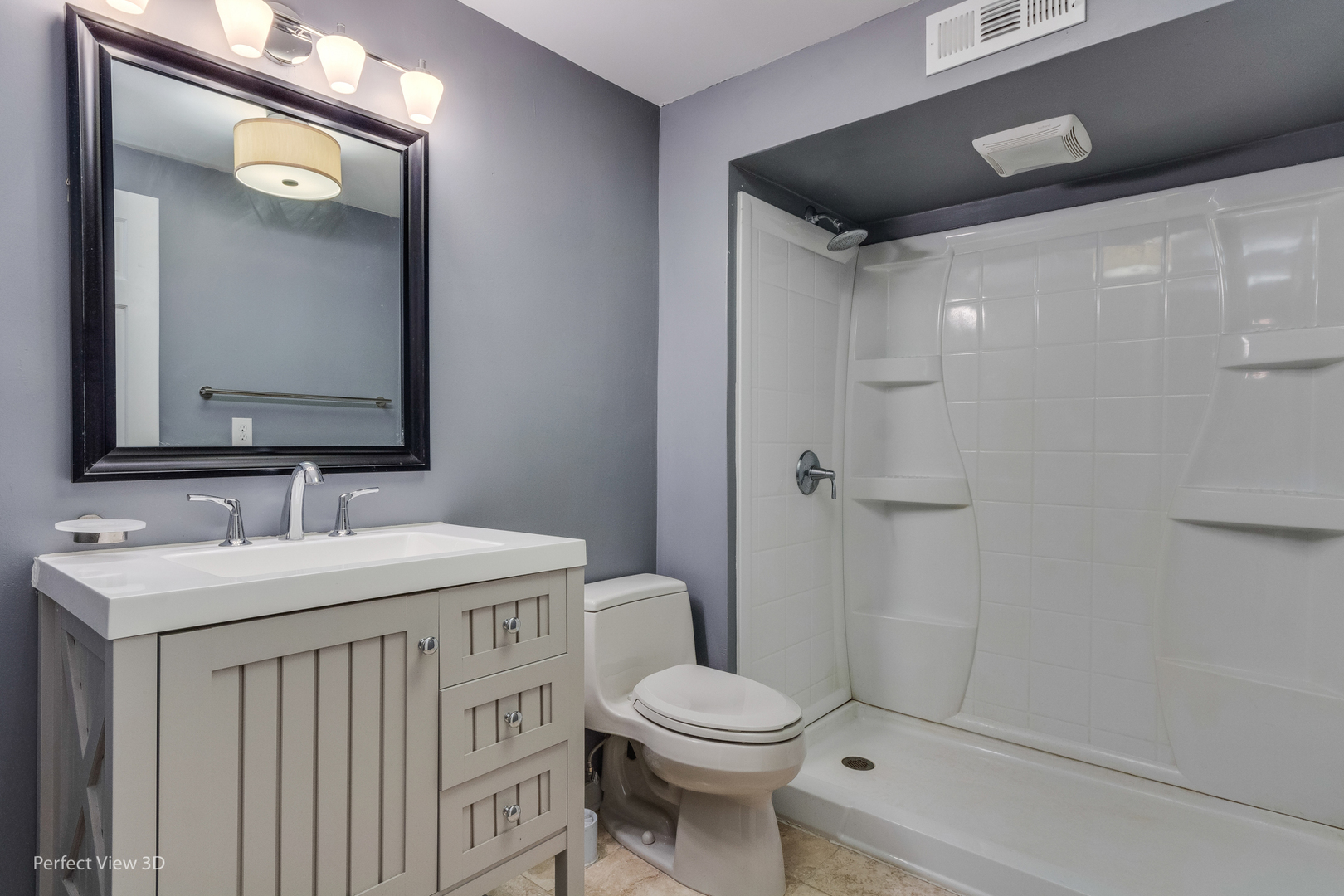 223 Brookbridge Road Trout Valley, IL 60013 - Photo 27 of 33 a bathroom with a toilet a sink a mirror and shower