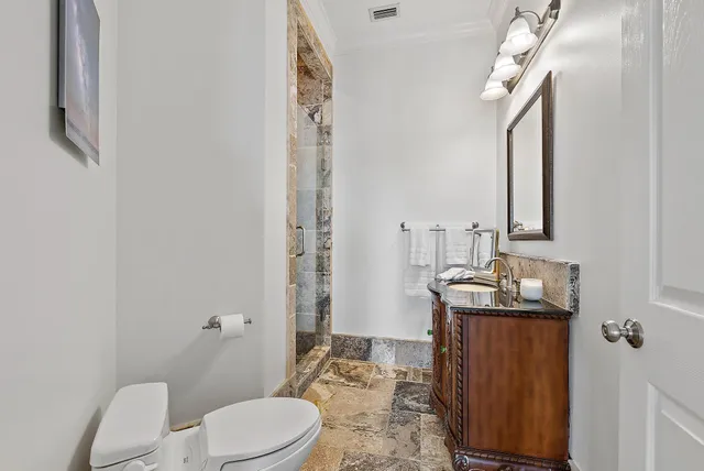 a view of balcony with furniture