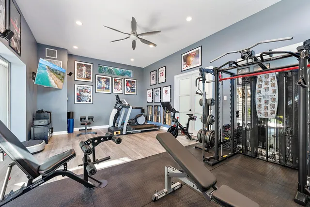 a view of a car in garage