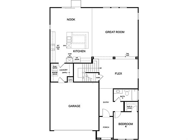 11017 Rose Meadow Road Lakeside, CA 92040 - Photo 2 of 3 1st floor lay out is open w great kitchen social island & main floor bedroom.