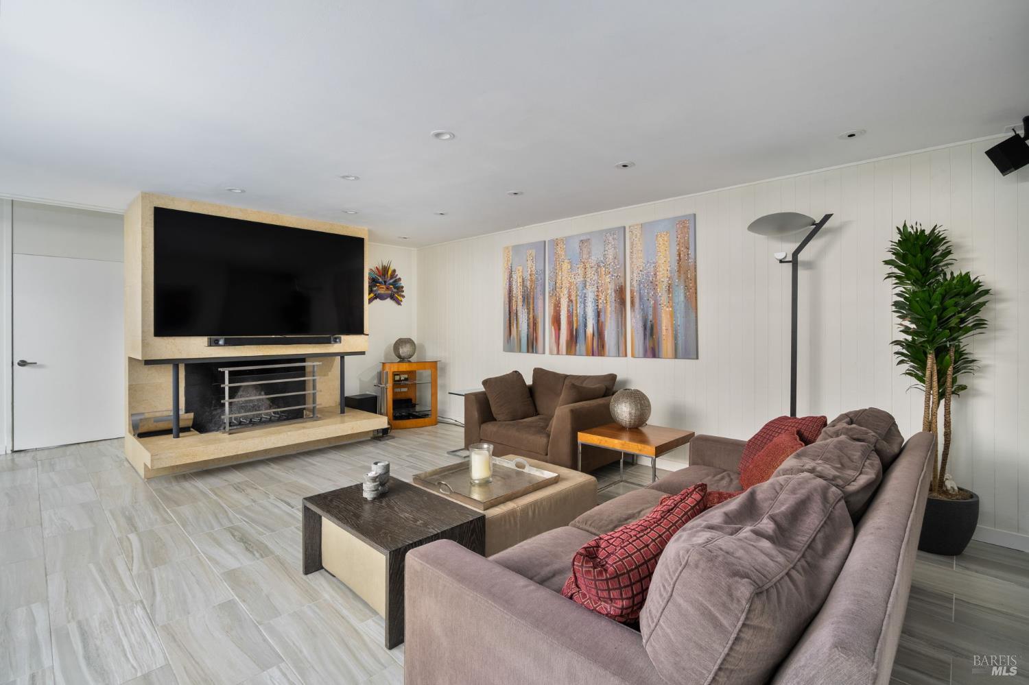 43 La Crescenta Way San Rafael, CA 94901 - Photo 15 of 28 a living room with furniture and a flat screen tv