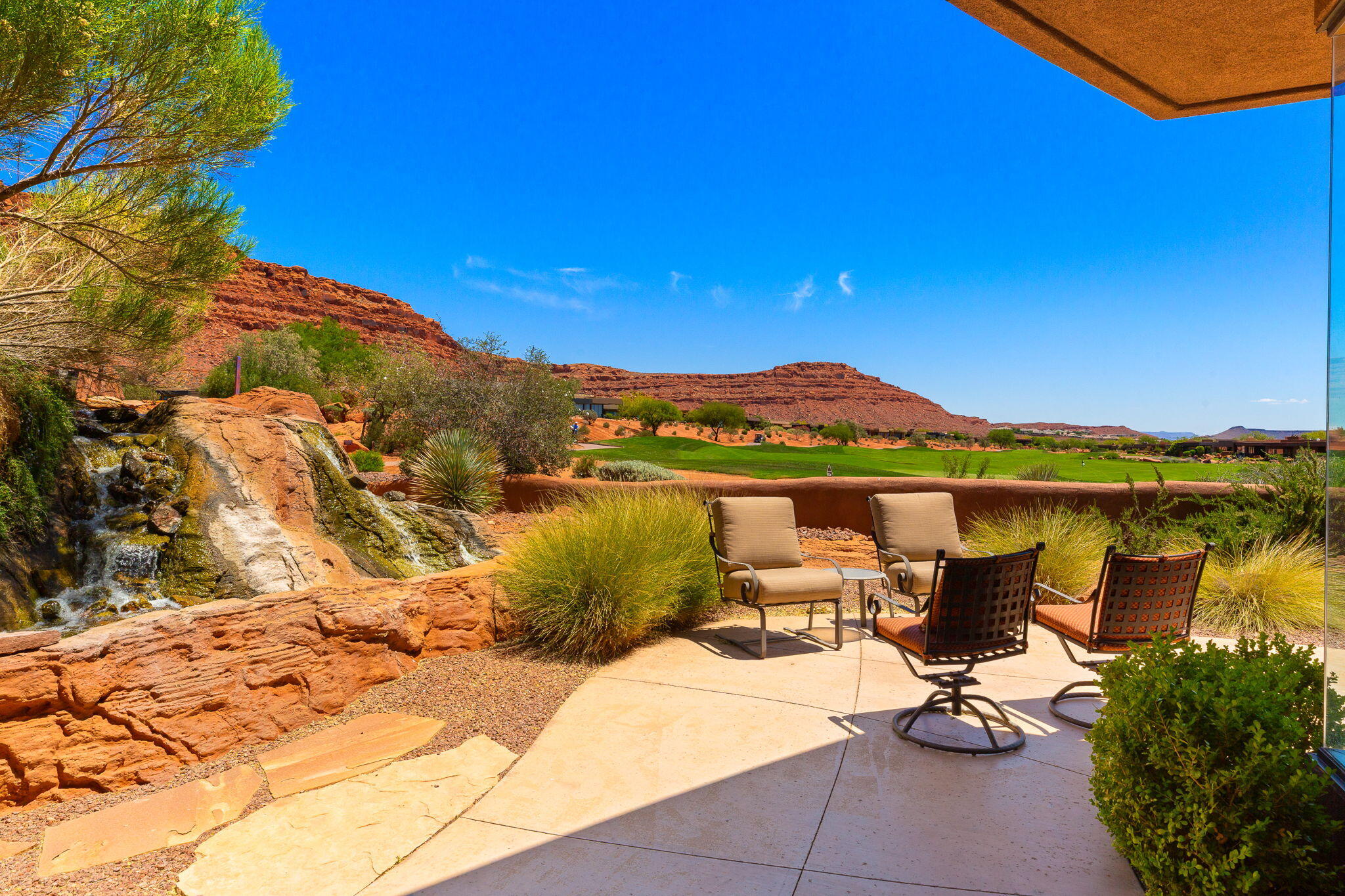 2410 Entrada Trail, Unit 3 St. George, UT 84770 - Photo 14 of 53 Back Patio View