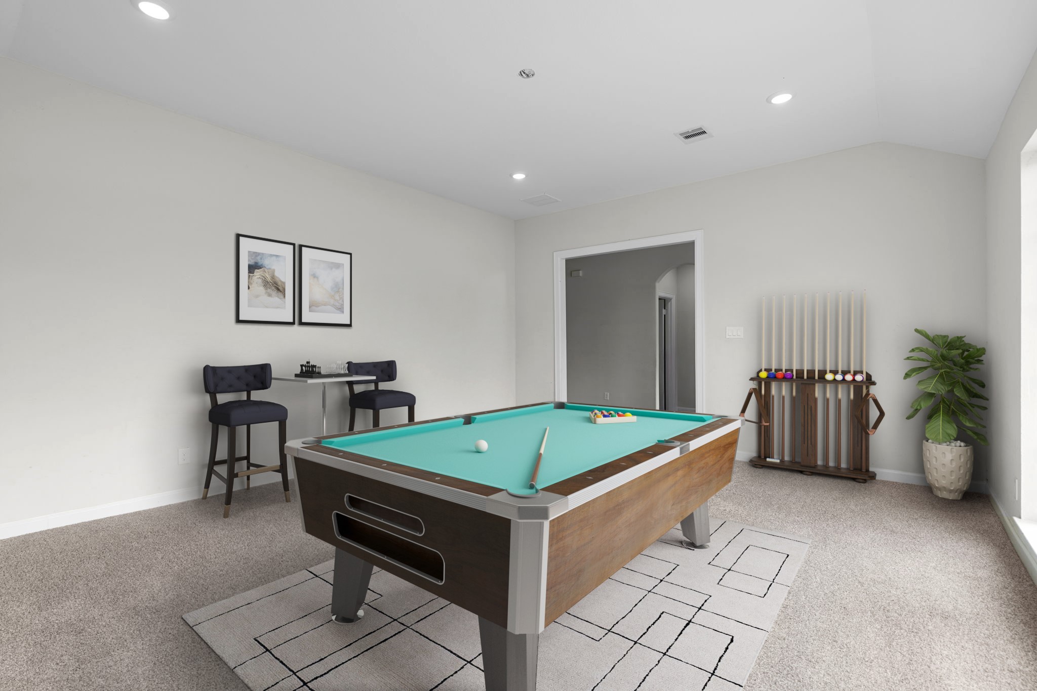 1294 County Road 5100 Cleveland, TX 77327 - Photo 5 of 27 Virtually Staged: Highlighting its adaptability for seating, hobbies, or multipurpose use.