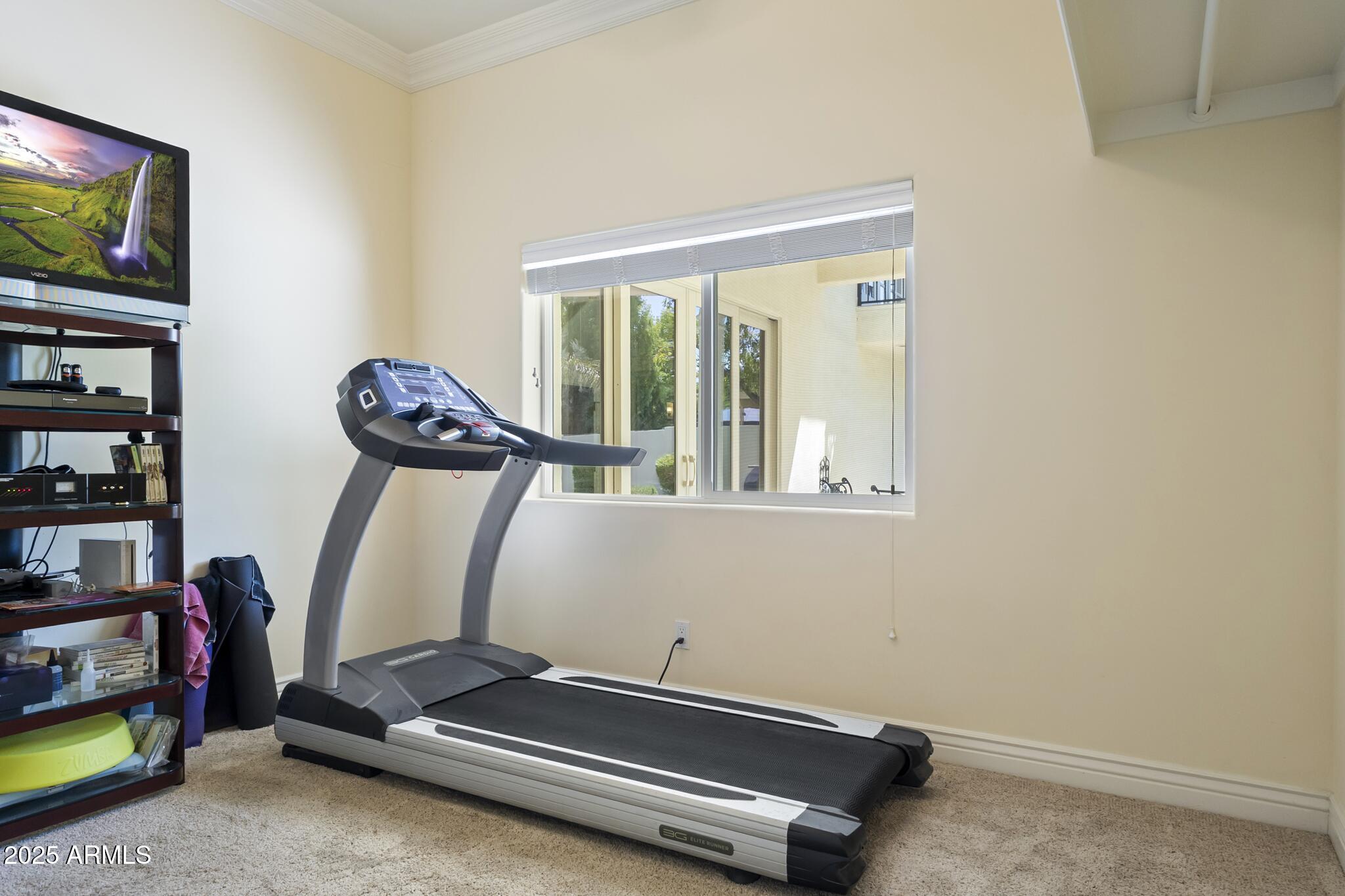 229 West Vista Avenue Phoenix, AZ 85021 - Photo 39 of 115 a room with gym equipment and a flat screen tv