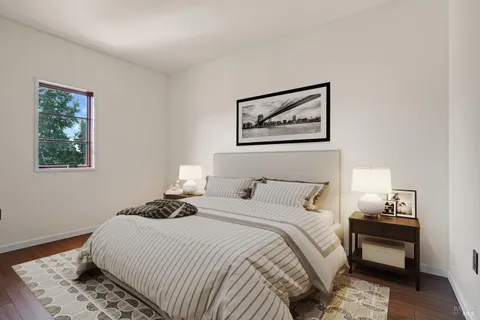 an aerial view of a residential houses with outdoor space