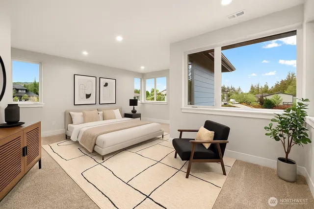 a bathroom with a double vanity sink mirror and a bathtub