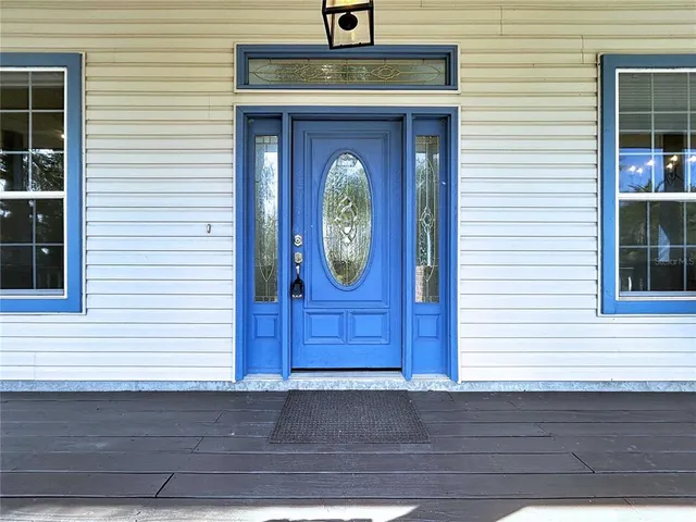 a front view of a house with entryway