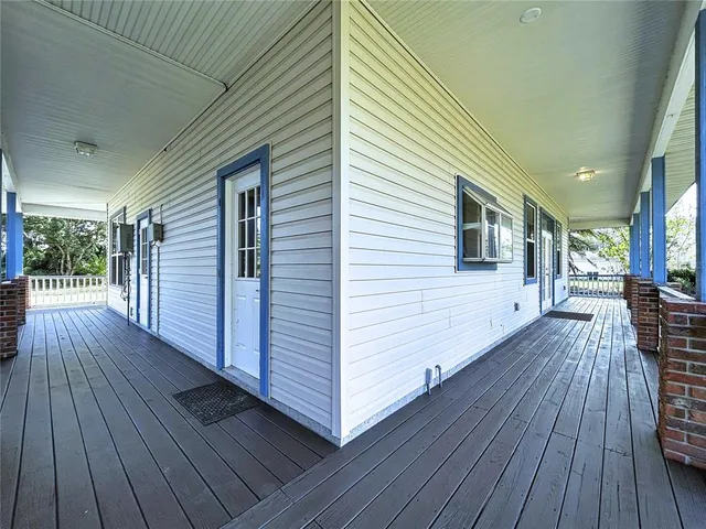 a view of a house with wooden floor